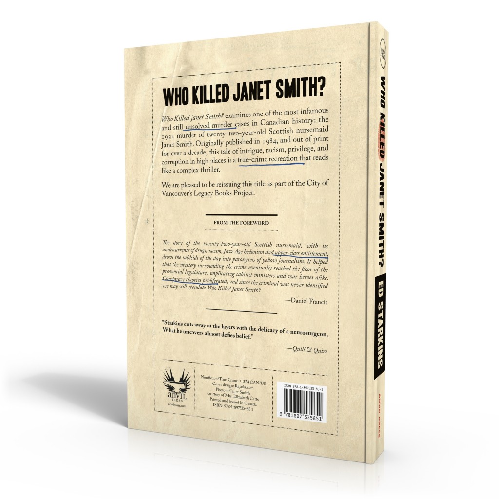 Who Killed Janet Smith? back cover