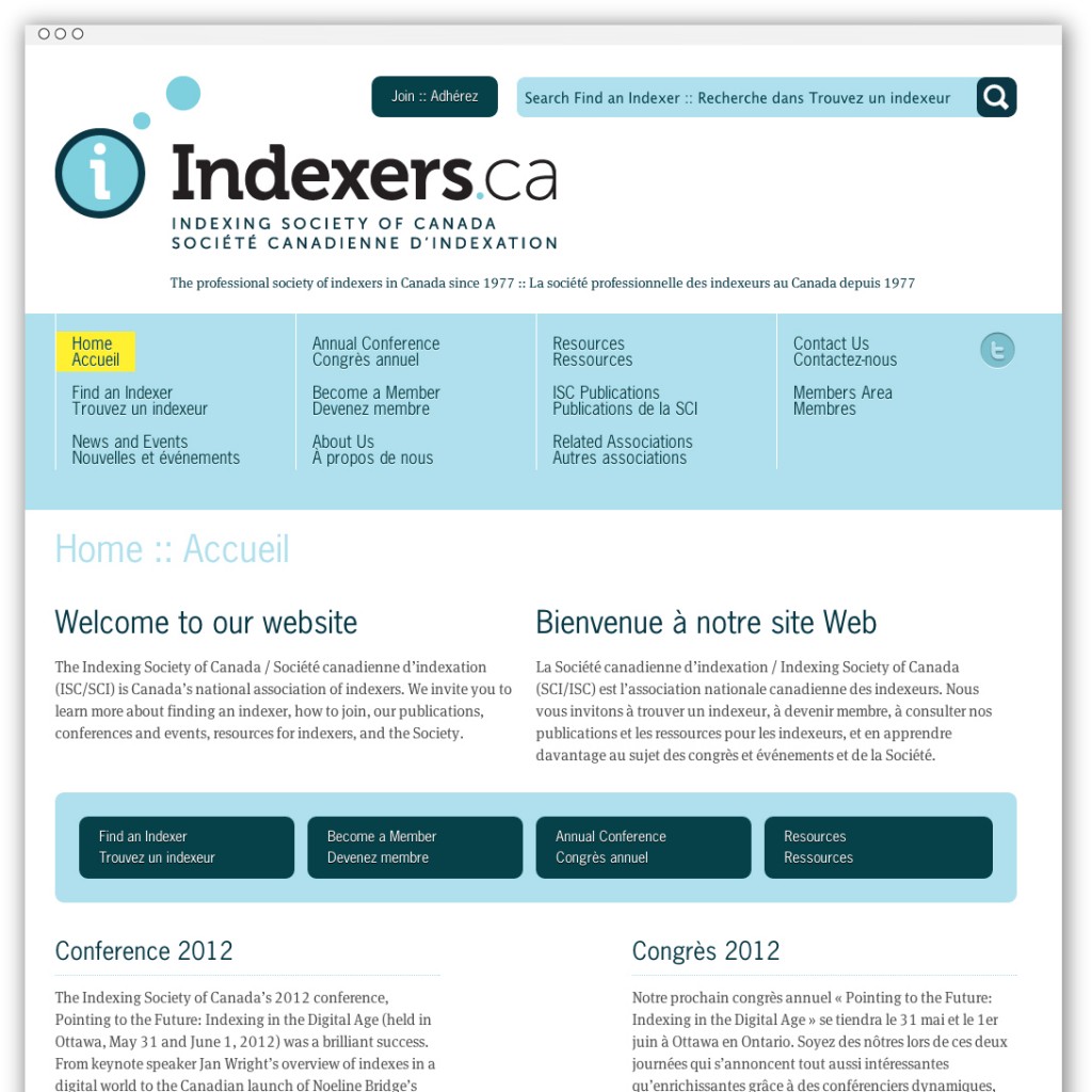 Indexers homepage
